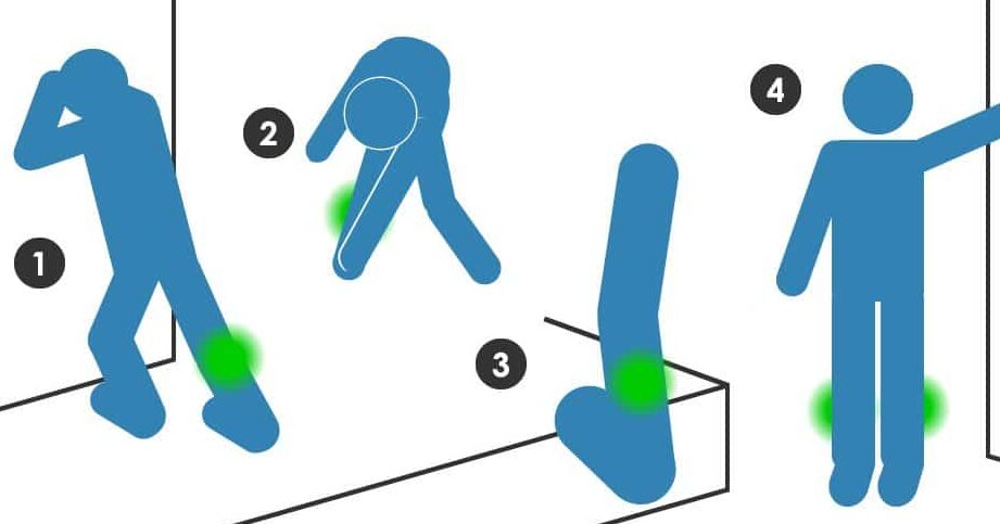 Estiramientos para los isquiotibiales y gemelos.