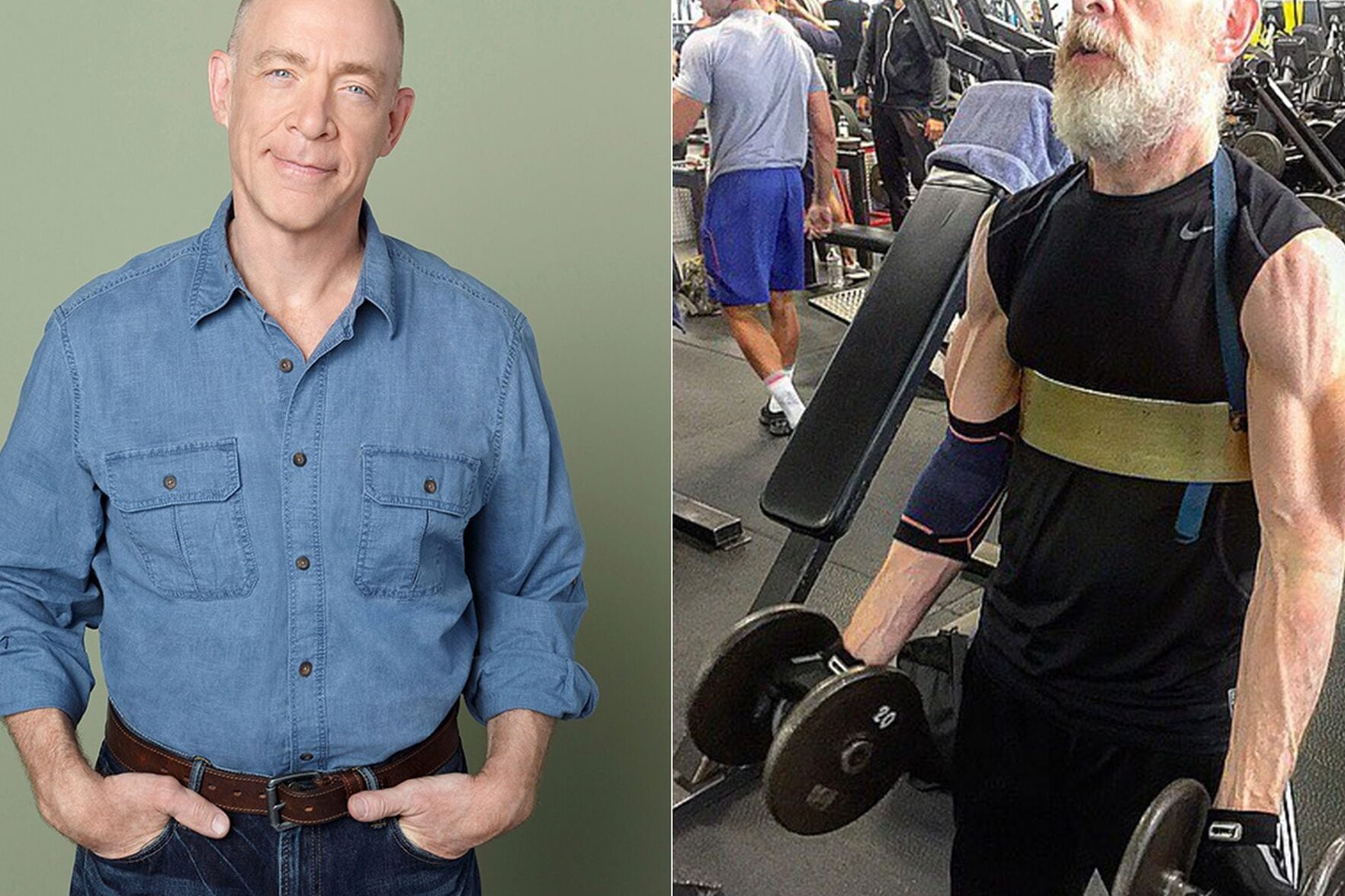 La increíble transformación física de J.K. Simmons en el gimnasio.