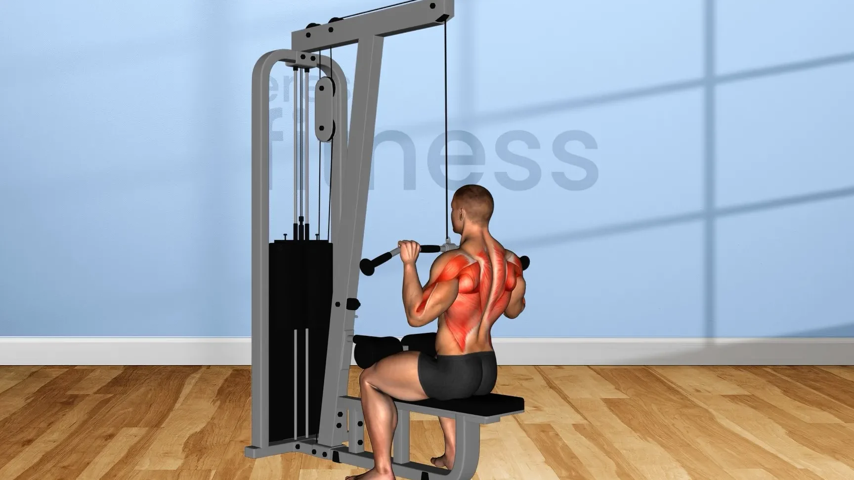 Mejora tu espalda con el ejercicio de polea alta con agarres.