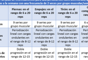 Programa de entrenamiento de pesas de 8 semanas