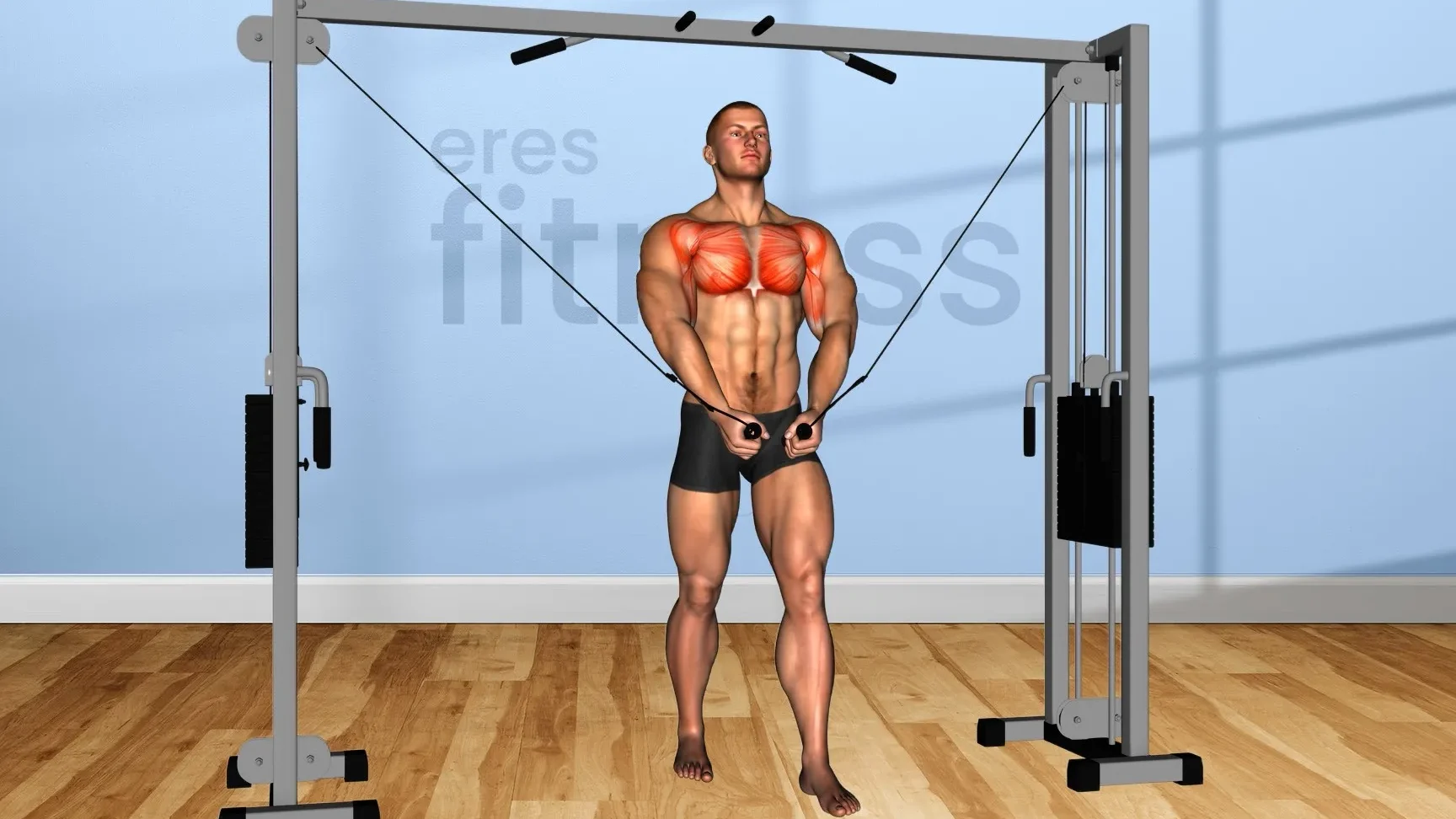 Rutina de entrenamiento para la parte inferior del pecho con cables